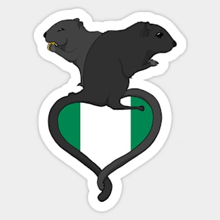 Gerbil Nigeria (dark) Sticker